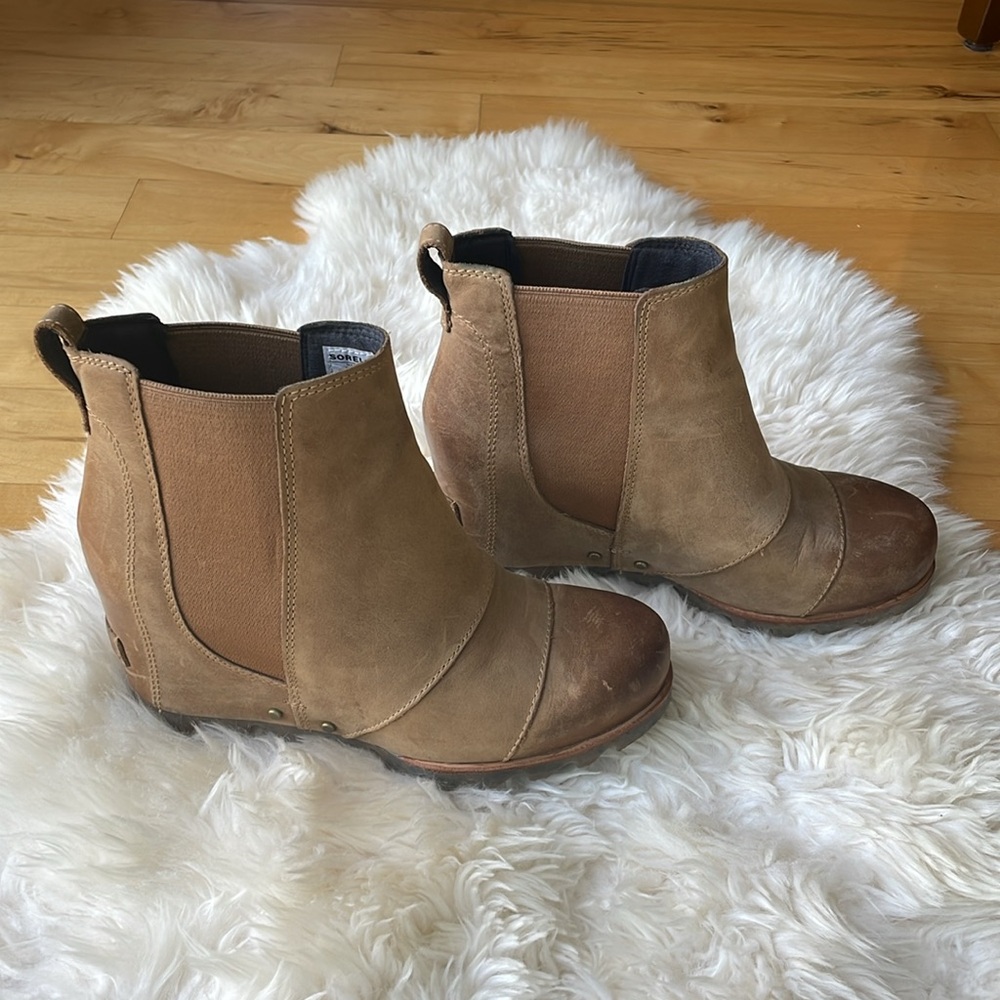 Sorel Lea Wedge Chelsea Elk Curry size 7